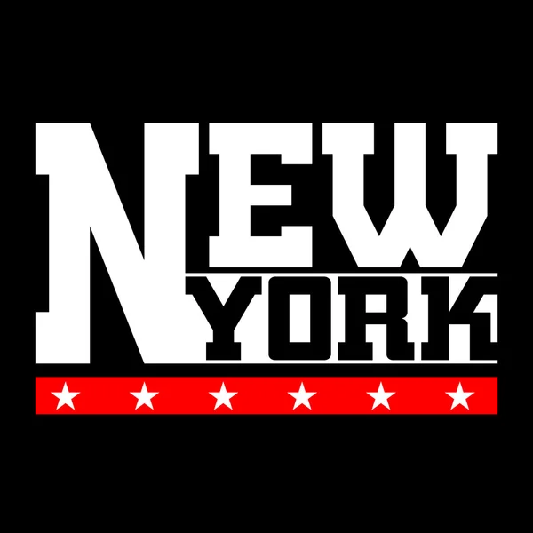 T košile typografie New York — Stockový vektor