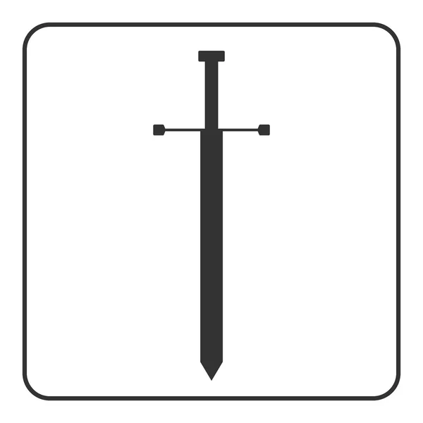 Izolált középkori kardikon — Stock Vector