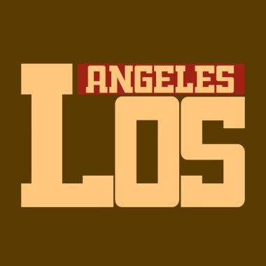 T shirt Los Angeles California beige clipart