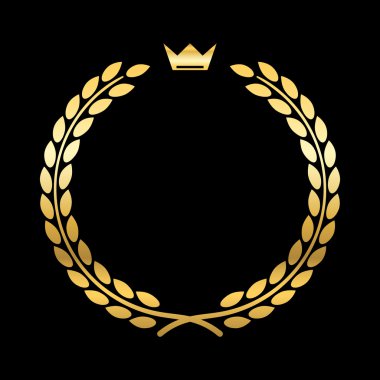 Altın defne çelengi taç yaprak