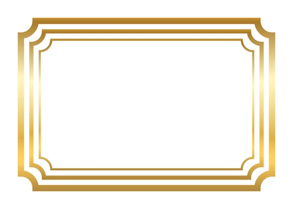 Cornice d'oro. Bello stile dorato semplice — Vettoriale Stock