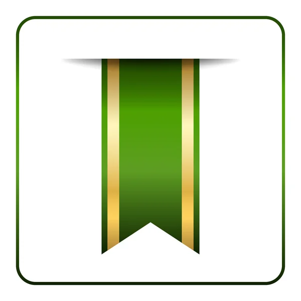 Lesezeichen aus grünem Gold — Stockvektor