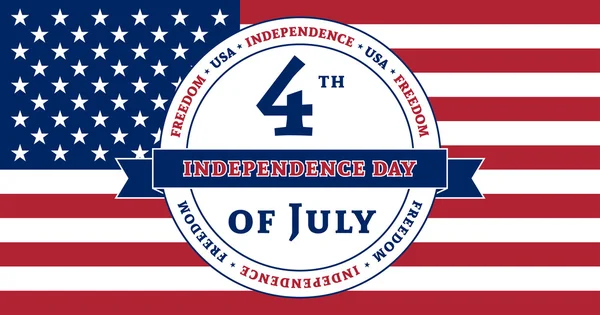 Αμερικανική Ημέρα ανεξαρτησίας γιορτή σημαία — Διανυσματικό Αρχείο