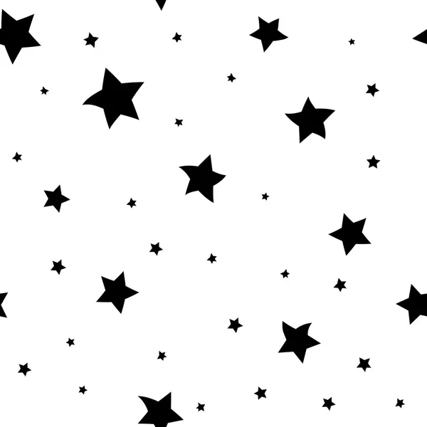 Modèle sans couture étoile grand et petit — Image vectorielle