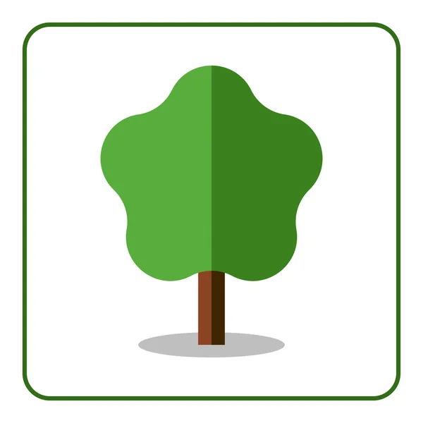 Maple linden icon Flat tree — Stock Vector