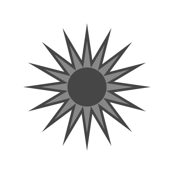 Czarny element projektowy światło znak słońce — Wektor stockowy