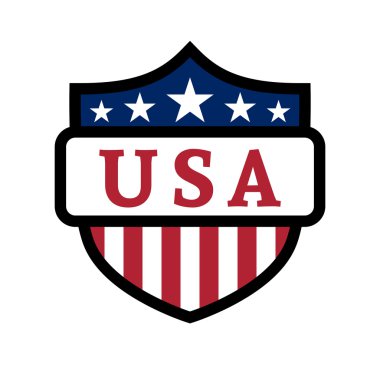 Amerikan Bağımsızlık günü bayrağı tasarım kalkan