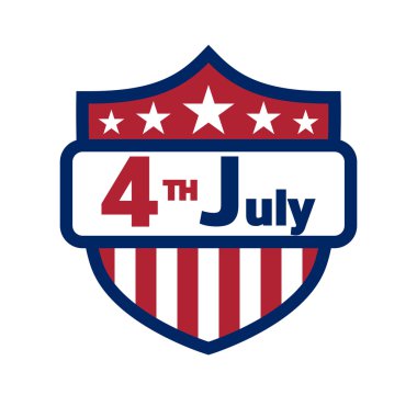 Amerikan Bağımsızlık günü bayrağı tasarım kalkan