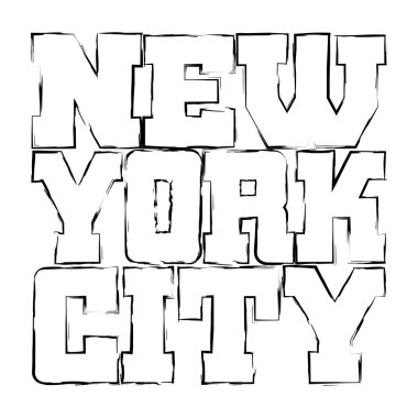 T gömlek tipografi grafik New York siyah grunge
