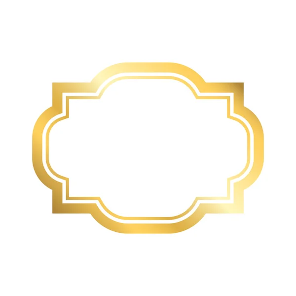 Moldura de ouro design dourado simples —  Vetores de Stock