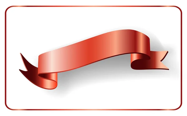 Червона стрічка атласний лук порожній — стоковий вектор