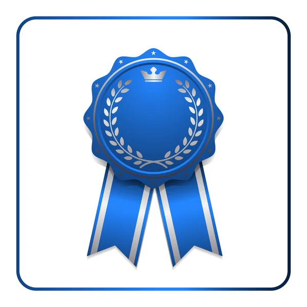 Ribbon award icon blue — Stock Vector