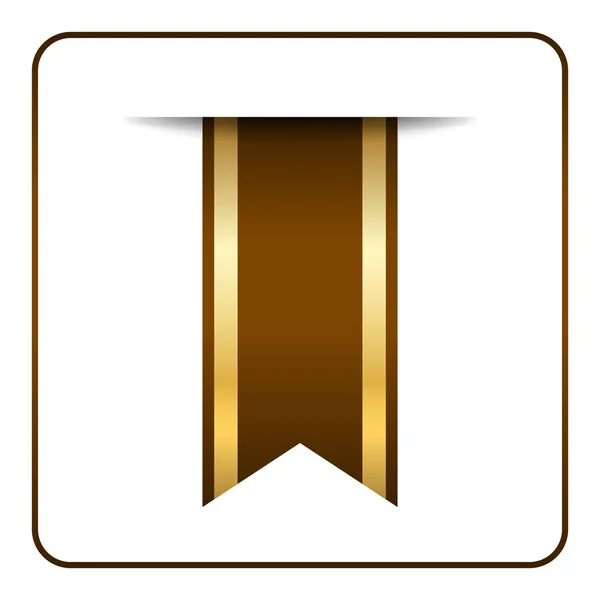 茶色のブックマーク バナー — ストックベクタ