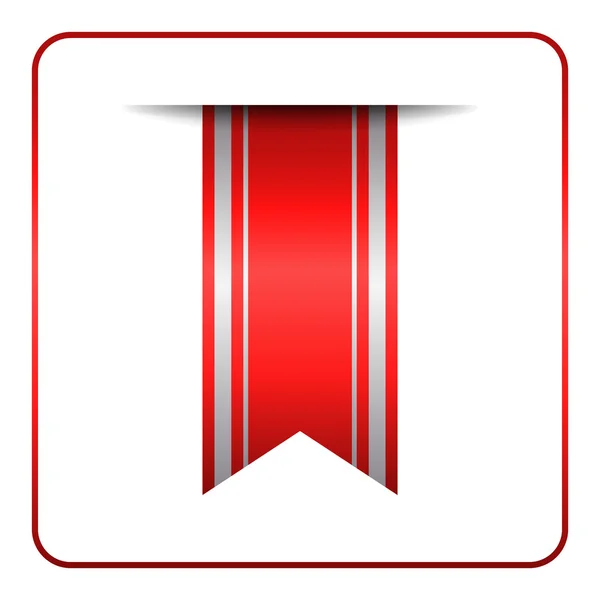 Rotes Lesezeichen Banner Tag — Stockvektor