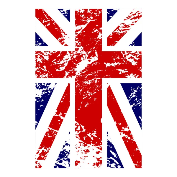 British flag vertical grunge design — Stock Vector