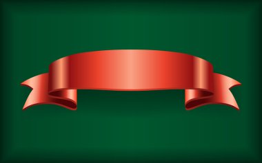 Kırmızı kurdele sadan yay afiş yeşil