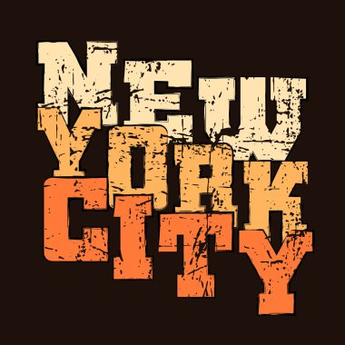T shirt tipografi grafik New York Atletik tarzı Nyc