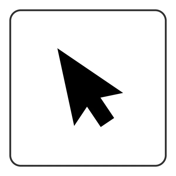 Señal de flecha puntero negro — Vector de stock