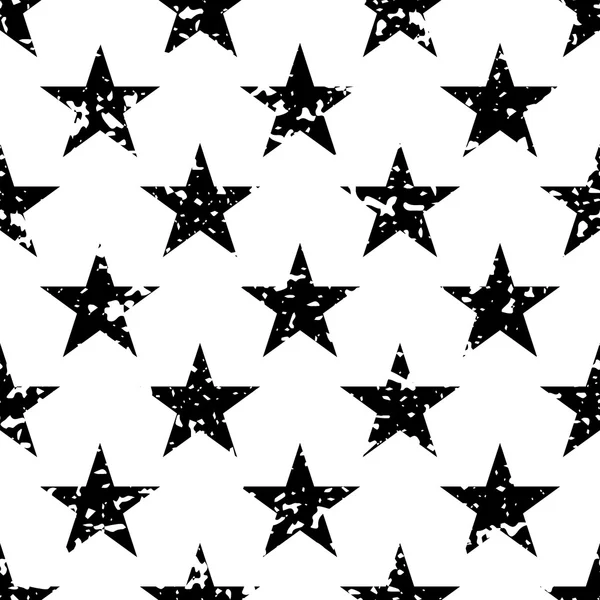 Grunge étoiles motif sans couture — Image vectorielle