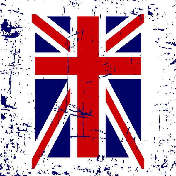 Bandeira britânica t-shirt tipografia gráfica — Vetor de Stock