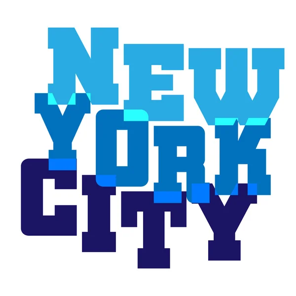 Типографика футболок New York blue — стоковый вектор
