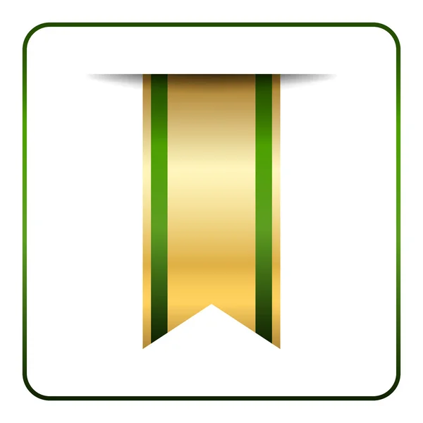 グリーンゴールドのブックマーク分離 — ストックベクタ