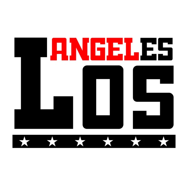 Tipografía camiseta Los Angeles — Vector de stock