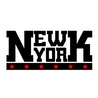T gömlek tipografi New York yıldız
