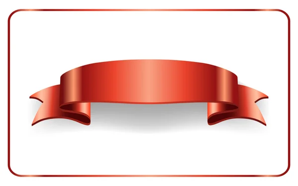Red ribbon white — Stock Vector