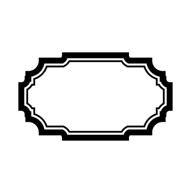 Siyah çerçeve resim basit tasarım