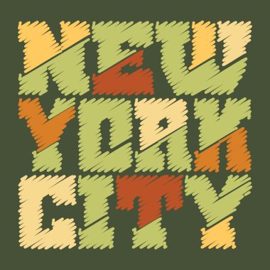 T gömlek tipografi grafik New York