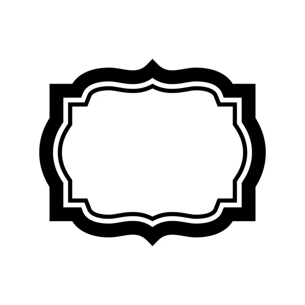 Fekete keret kép szép egyszerű design — Stock Vector