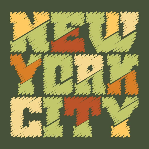 Графика печати футболок Нью-Йорк — стоковый вектор