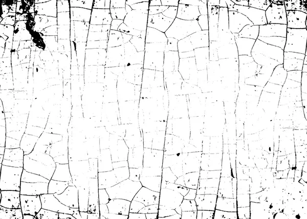 Grunge craquelure textura agrietada blanco negro — Archivo Imágenes Vectoriales