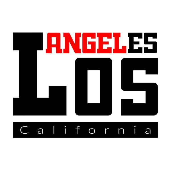 T-Shirt Typografie Los Angeles Ca — Stockvektor