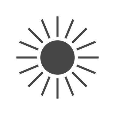 Güneş simgesi Gri işaret tasarımı