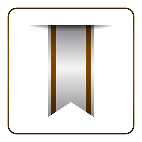 Segnalibro marrone banner isolato — Vettoriale Stock