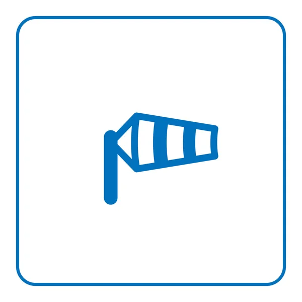 Voorspelling weer wind snelheid vlagpictogram — Stockvector