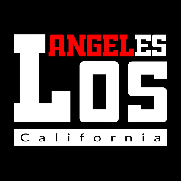 T. typografie Los Angeles černá — Stockový vektor