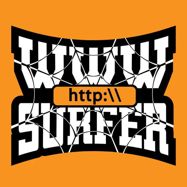 Www Internet Surfer Typografie Grafiken — Stockvektor