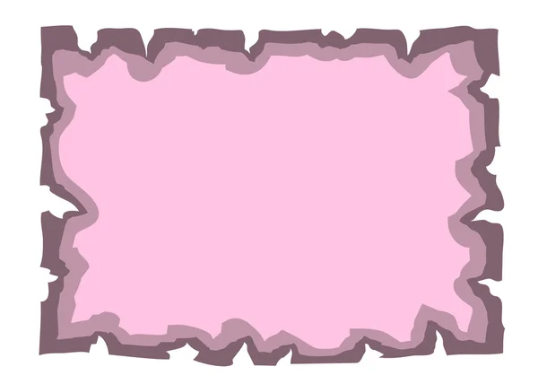 Pergamen régi papír üres rajzfilm banner rózsaszín — Stock Vector