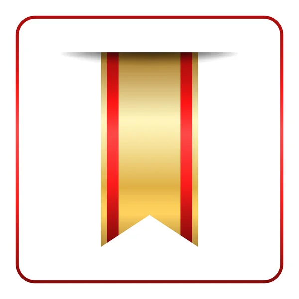 Marcador oro rojo aislado — Vector de stock