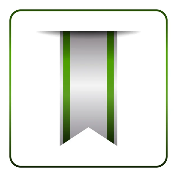 Grüne Buchkennzeichnung — Stockvektor