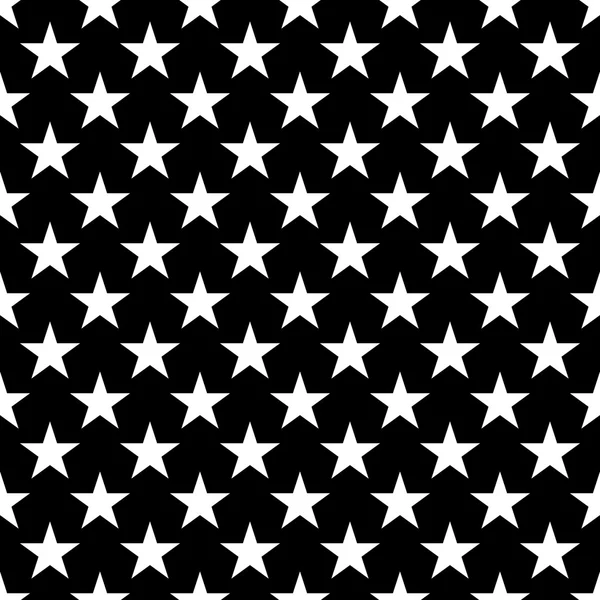 Étoiles motif sans couture petit blanc noir — Image vectorielle