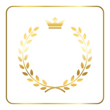 Altın defne buğday çelenk simgesi