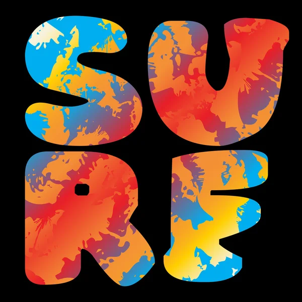 Surf T-Shirt Typografie Grafiken — Stockvektor