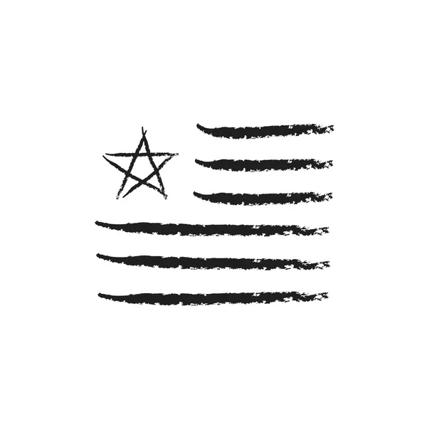 Американский флаг-гранж — стоковый вектор