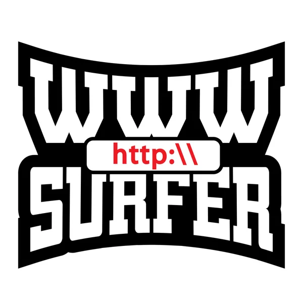 Www Surfer T-Shirt Grafiken — Stockvektor