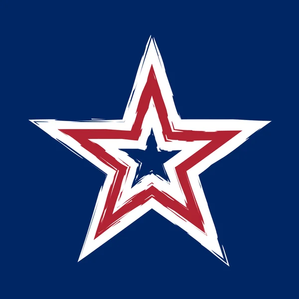 美国国旗星摇滚元素符号 — 图库矢量图片