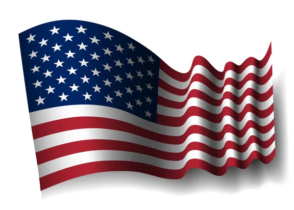 Amerikan bayrağı izole edildi — Stok Vektör